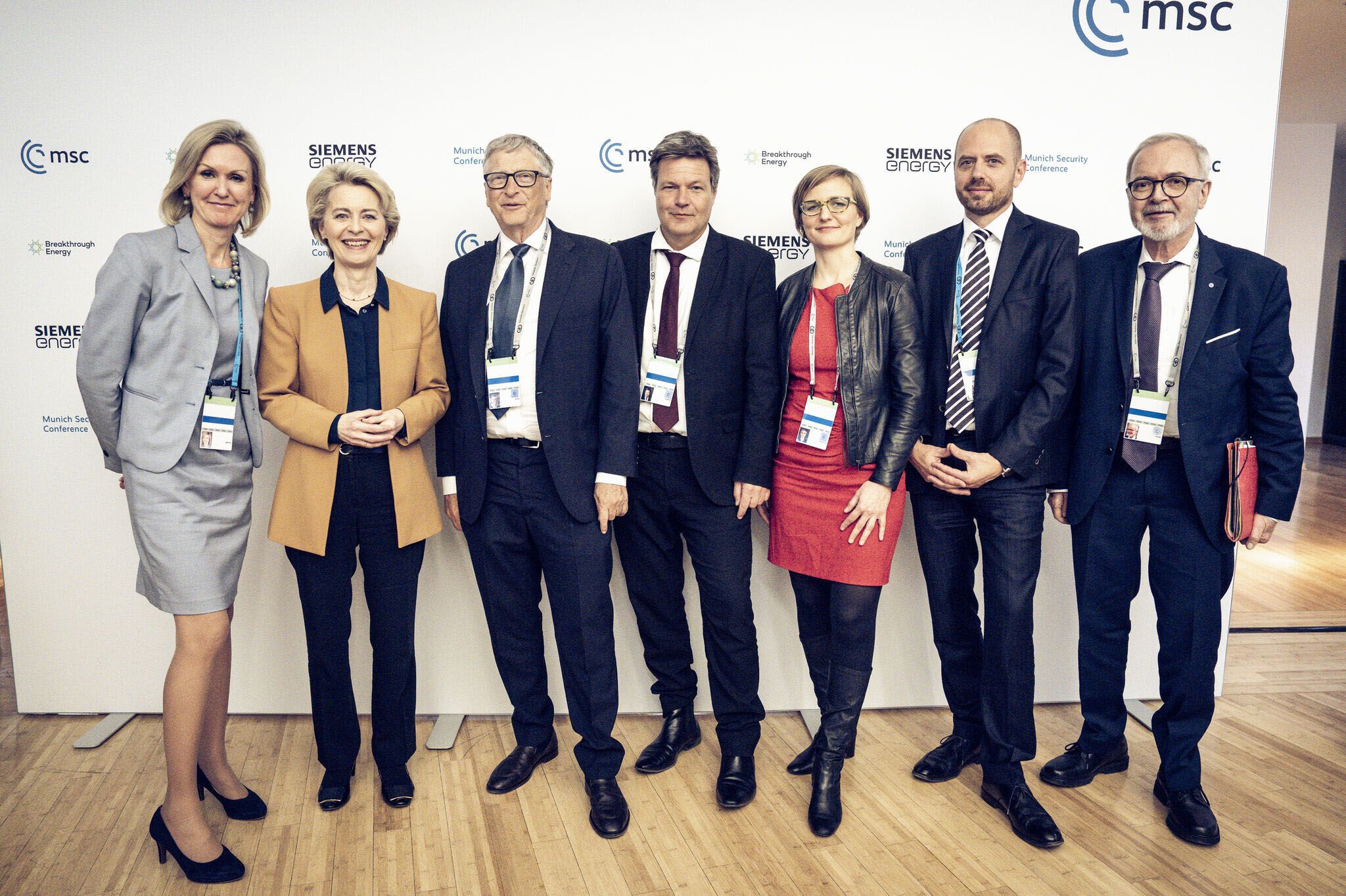 Group image with Ann Mettler, Ursula von der Leyen, Bill Gates, Robert Habeck, Franziska Brantner, Christian Bruch, Werner Hoyer